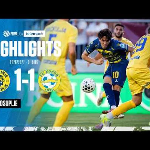 Brinje Grosuplje 1-1 Koper | 3. krog 2026/27 #PrvaLigaTelemach