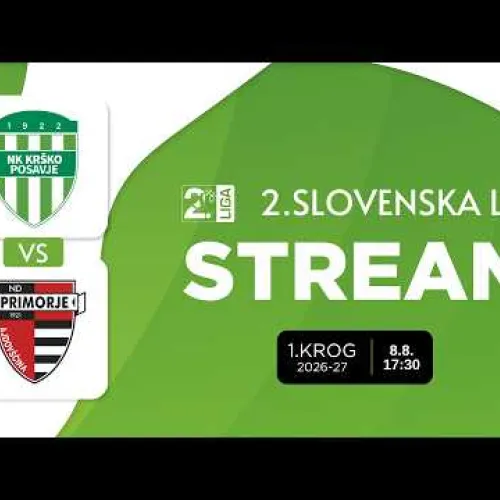 Krško Posavje - Primorje  I 1. krog 2.SNL 2026/2027 I Prenos